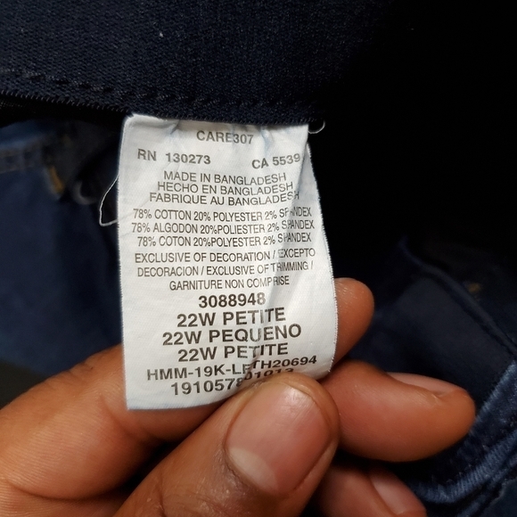 Lee Plus Pants Women's 32W Regular Fit Straight Mid Rise Jeans Flex Motion Pet… - Picture 5 of 16